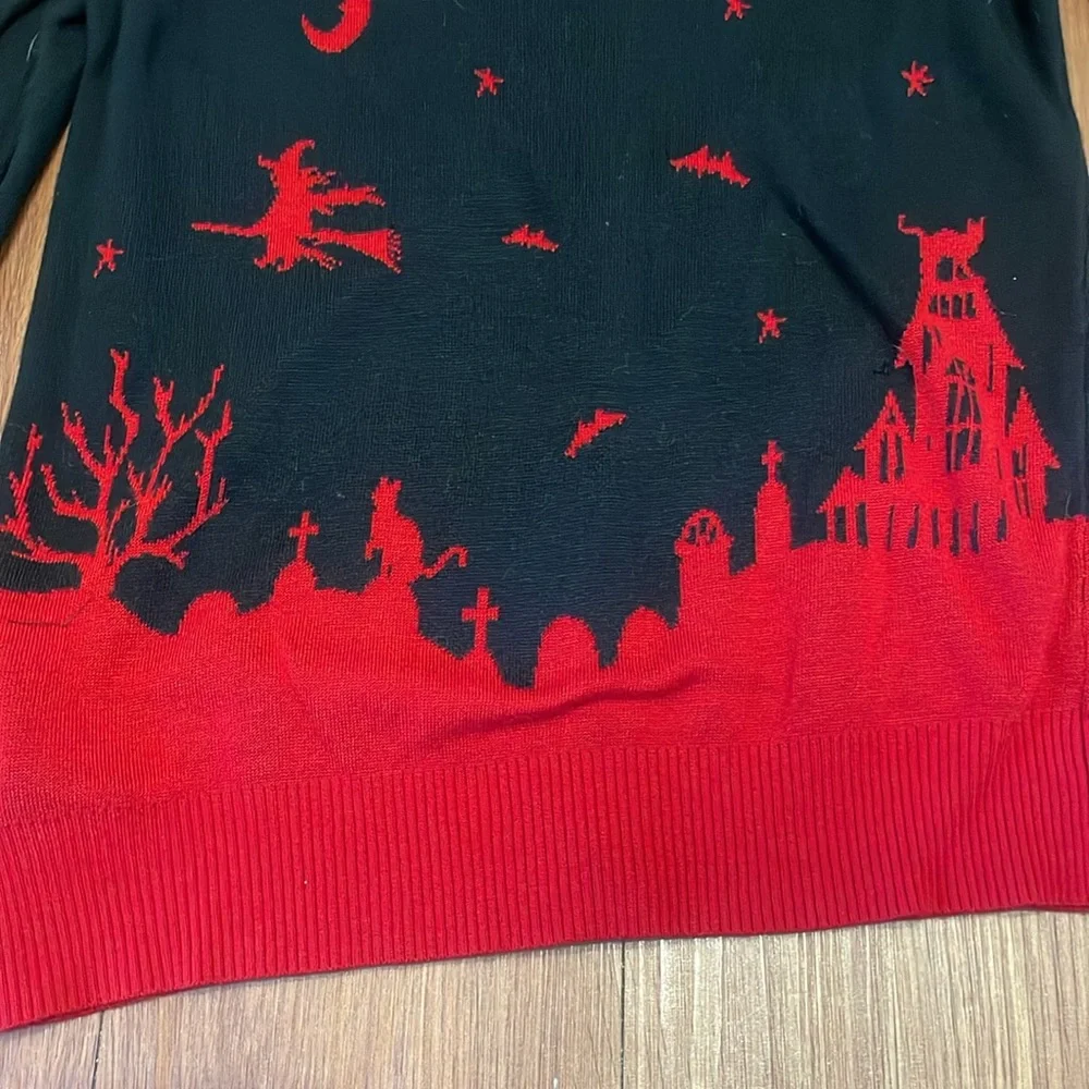 Black and Red Halloween Sweater - Picture 5 of 6